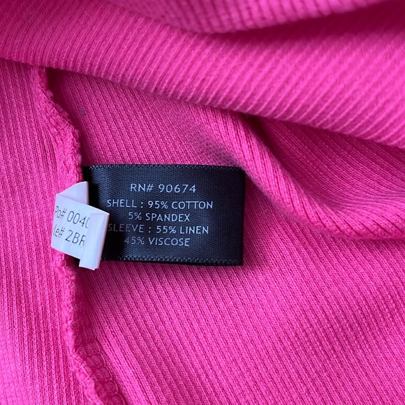 Boston Proper Linen Ruffle Ribbed Top - Picture 10 of 11